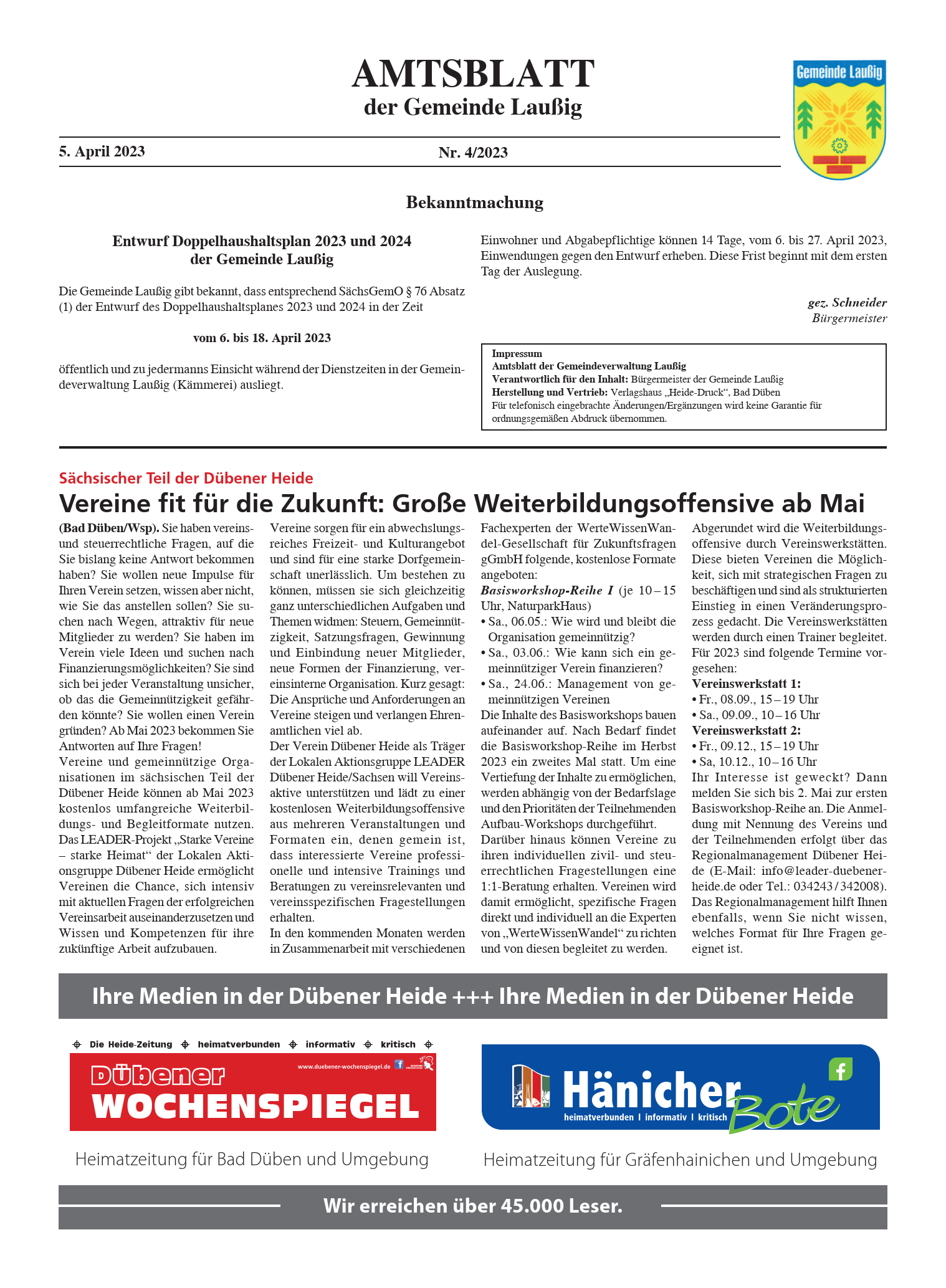 Amtsblatt vom 05.04.2023