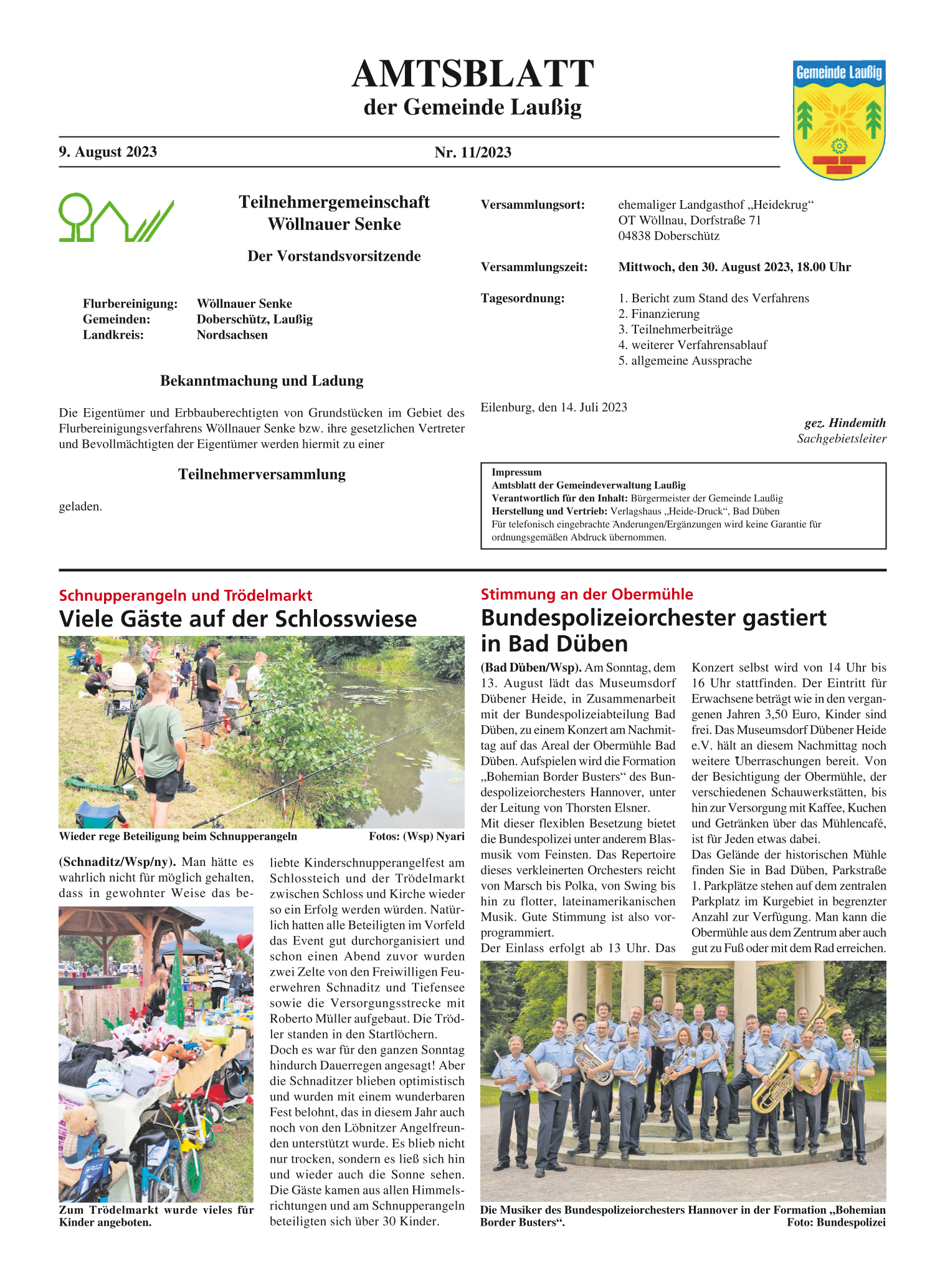 Amtsblatt Nr. 11/2023 vom 09.08.2023