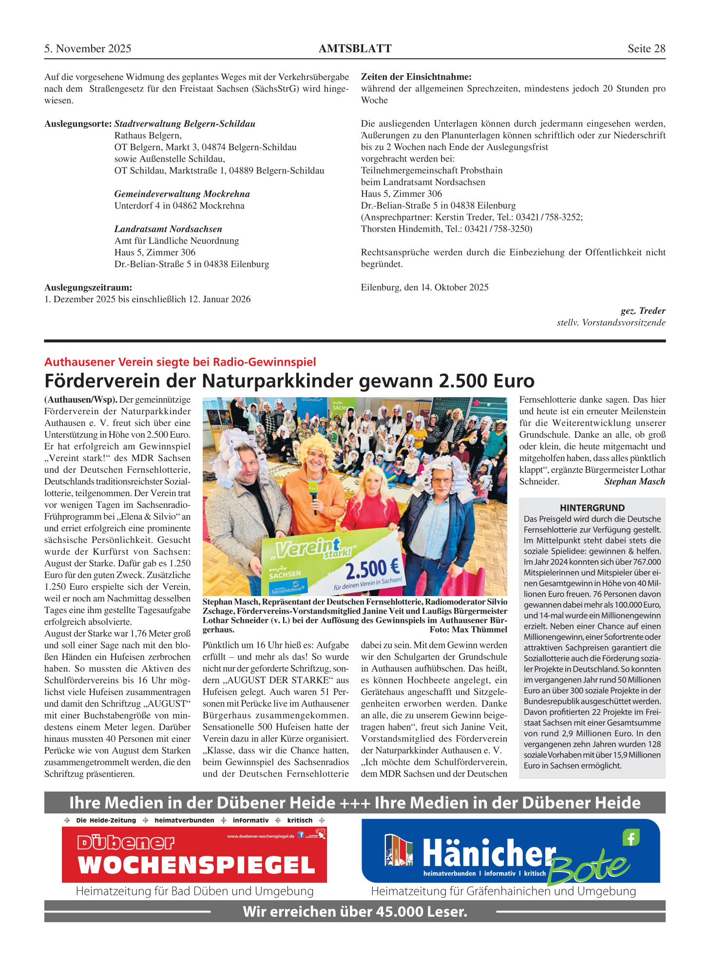 Amtsblatt Nr. 14/2025 vom 05.11.2025 Seite 3 Amtsblatt Nr. 14/2025 vom 05.11.2025 Seite 3