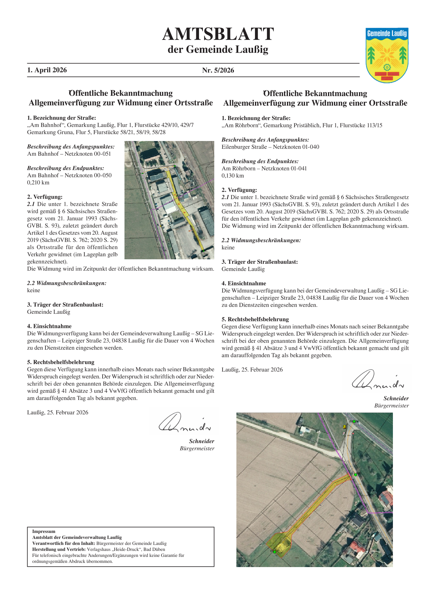 Amtsblatt Nr. 05/2026 vom 01.04.2026 Seite 1