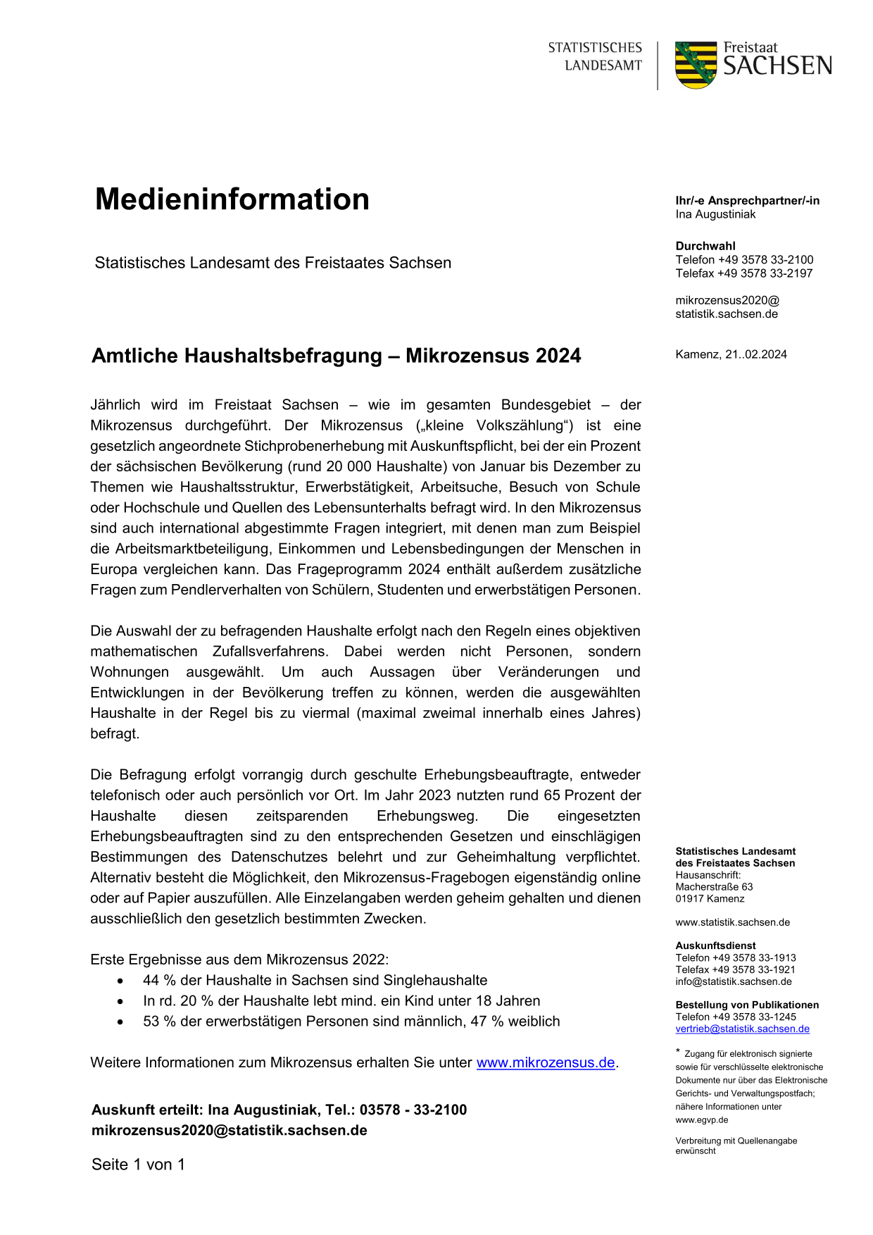Medieninformation Mikrozensus 2024